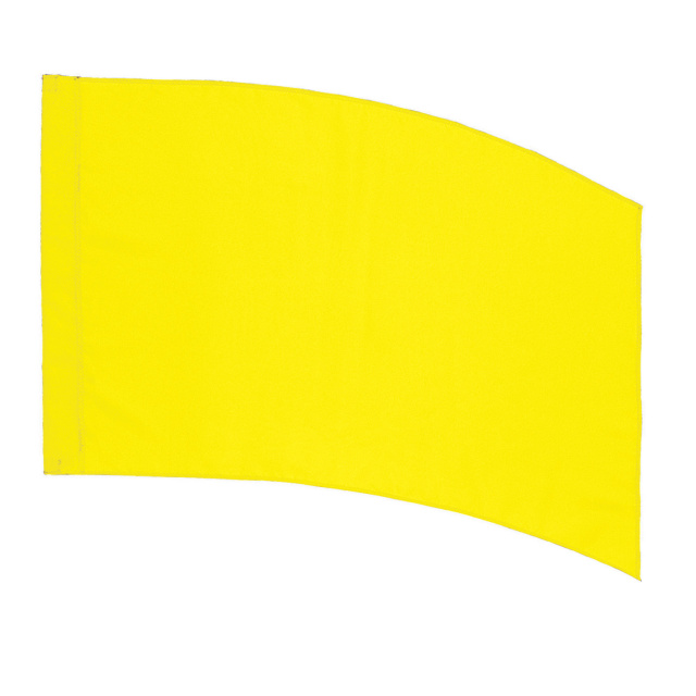 Poly  Silk Flag  Curverd Rectangle YELLOW